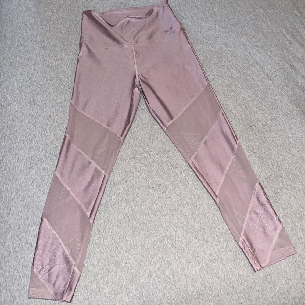 PINK leggings w/ mesh detail